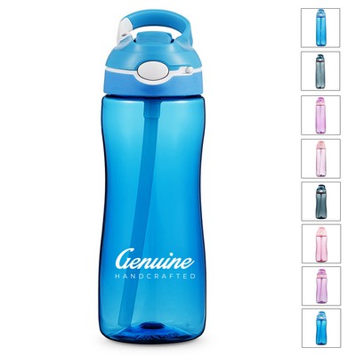 24 Oz Clear Flip Up Spout Water Bottle