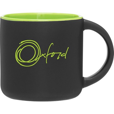 14 oz Minolo Ceramic Mug (Matte Black/Lime)