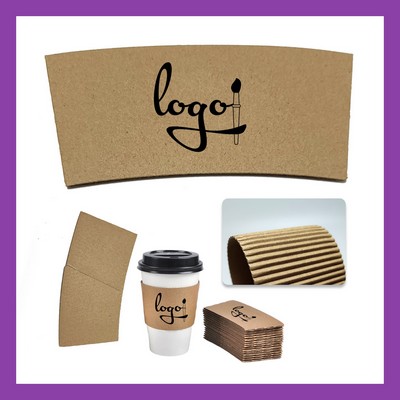 ECO friendly Kraft Coffee Cup Sleeves