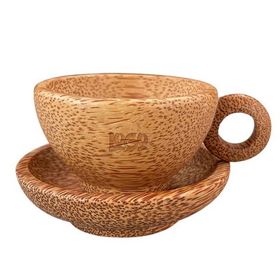 Coconut Coffee Cup W/ Handle&Bracket Set