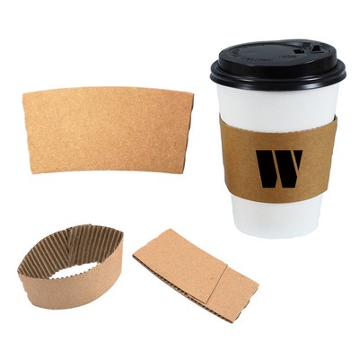 Custom Recycled Printed Kraft Coffee Cup Sleeves